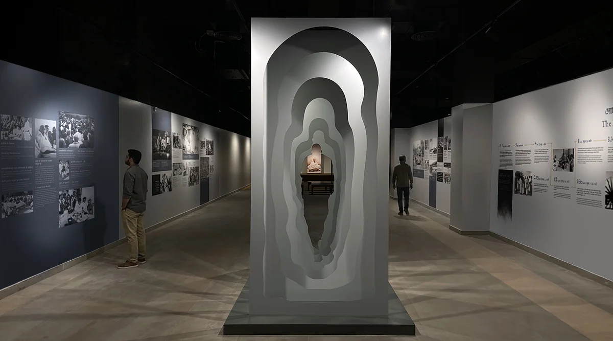 Sculptural installation inside a museum gallery